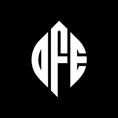 Daire ve elips şekilli DFE daire harf logosu tasarımı. DFE elips harfleri tipografik tarzda. Üç baş harf daire şeklinde bir logo oluşturuyor. DFE Çemberi Amblemi Soyut Monogram Harf İşareti Vektörü. Çember ve ellip ile DFE daire harf logosu tasarımı
