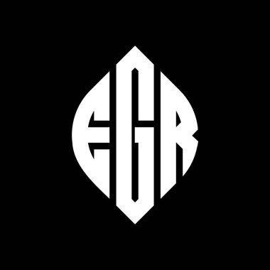 Çember ve elips şekilli EGG daire harf logosu tasarımı. Typographic tarzında EGG elips harfleri. Üç baş harf daire şeklinde bir logo oluşturuyor. EGG Çember Amblemi Soyut Monogram Harf İşaretleyici Vektörü.