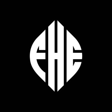 Çember ve elips şekilli FHE daire harf logosu tasarımı. FHE elips harfleri tipografik tarzda. Üç baş harf daire şeklinde bir logo oluşturuyor. FHE Çember Amblemi Soyut Monogram Harf İşaretleme Vektörü.