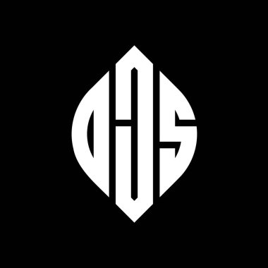 Daire ve elips şekilli DJS daire harf logosu tasarımı. Tipografik tarzda DJS elips harfleri. Üç baş harf daire şeklinde bir logo oluşturuyor. DJS Çember Amblemi Soyut Monogram Harf İşaretleyici Vektörü.