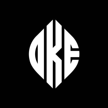 Daire ve elips şekilli DKE daire harf logosu tasarımı. Tipografik biçimli DKE elips harfleri. Üç baş harf daire şeklinde bir logo oluşturuyor. DKE Çemberi Amblemi Soyut Monogram Harf İşaretleme Vektörü.