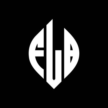 Çember ve elips şekilli FLB daire harf logosu tasarımı. Tipografik biçimli FLB elips harfleri. Üç baş harf daire şeklinde bir logo oluşturuyor. FLB Çember Amblemi Soyut Monogram Harf İşaretleyici Vektörü.