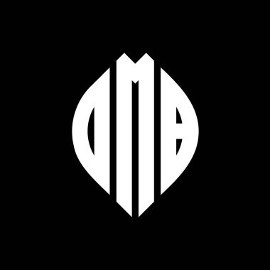 Daire ve elips şekilli DMB daire harf logosu tasarımı. Tipografik tarzda DMB elips harfleri. Üç baş harf daire şeklinde bir logo oluşturuyor. DMB Çember Amblemi Soyut Monogram Harf İşaretleyici Vektörü.