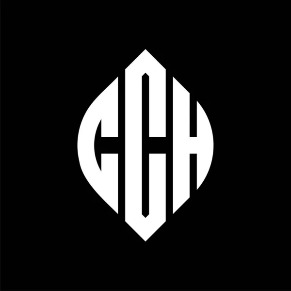 Cch Kreis Buchstabe Logo Design Mit Kreis Und Ellipsenform Cch — Stockvektor