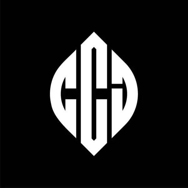 Cci Cerchio Lettera Logo Design Con Cerchio Forma Ellittica Lettere — Vettoriale Stock