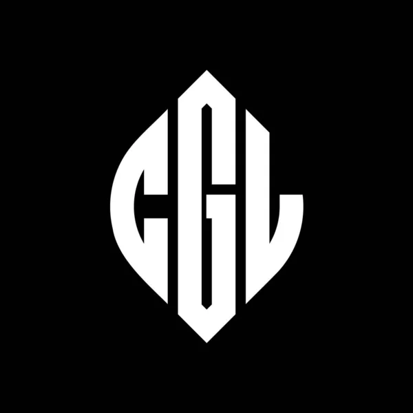 Cgl Cerchio Lettera Logo Design Con Cerchio Forma Ellittica Lettere — Vettoriale Stock