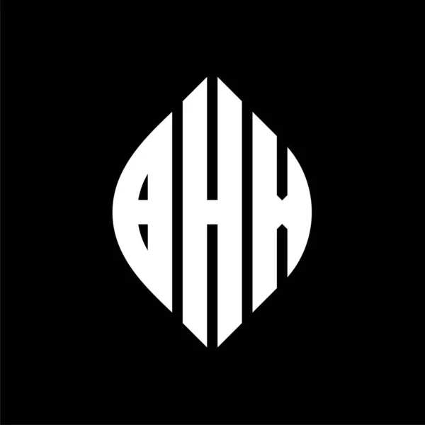 Diseño Del Logotipo Letra Del Círculo Bhx Con Forma Círculo — Archivo Imágenes Vectoriales