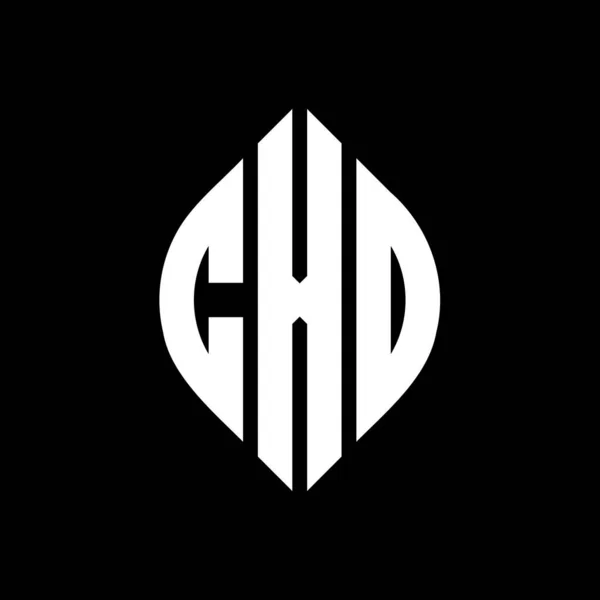Cxd Kruhové Písmeno Logo Design Kruhovým Elipsovým Tvarem Cxd Elipsy — Stockový vektor