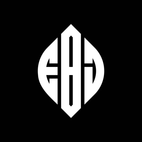 Ebj Cirkel Letter Logo Ontwerp Met Cirkel Ellips Vorm Ebj — Stockvector