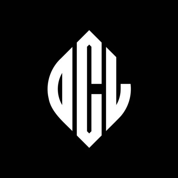 Dcl Cercle Lettre Logo Design Avec Cercle Ellipse Forme Lettres — Image vectorielle