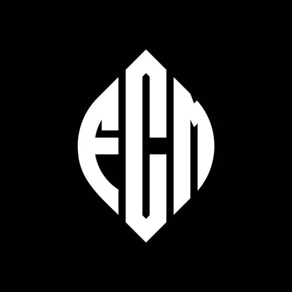 Diseño Del Logotipo Letra Del Círculo Fcm Con Forma Círculo — Vector de stock