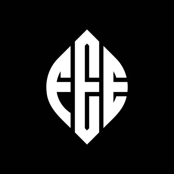 Fee Cirkel Letter Logo Ontwerp Met Cirkel Ellips Vorm Fee — Stockvector