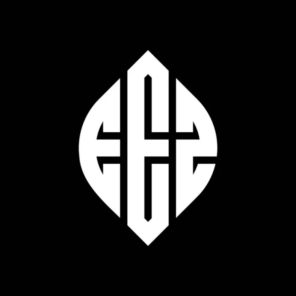 Дизайн Логотипа Круга Еэз Формой Круга Эллипса Еэз Эллиптические Буквы — стоковый вектор