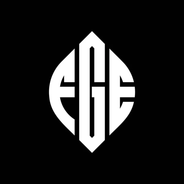Fge Circle Letter Logo Design Circle Ellipse Shape Fge Ellipse — Stock Vector