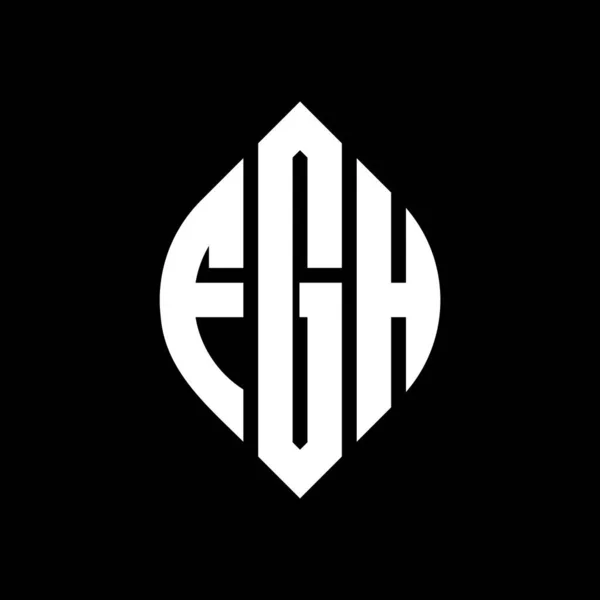 Diseño Del Logotipo Letra Del Círculo Fgh Con Forma Círculo — Archivo Imágenes Vectoriales