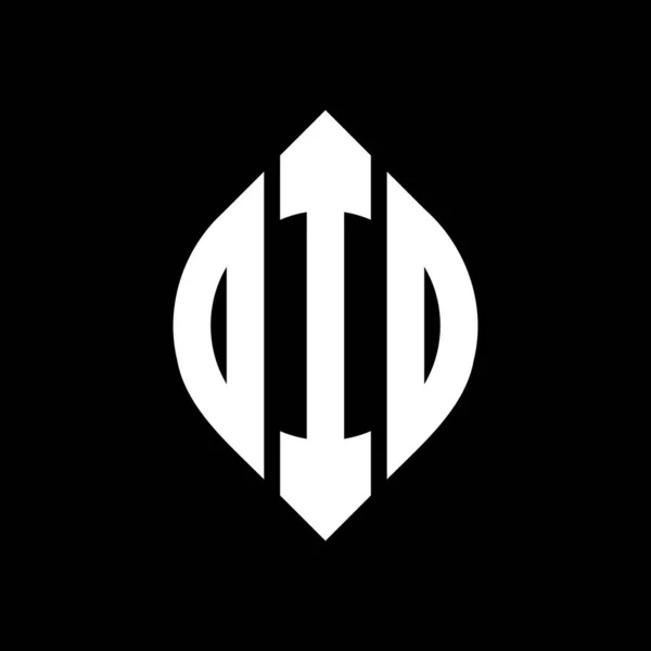Diseño Logotipo Letra Círculo Did Con Forma Círculo Elipse Elipse — Vector de stock