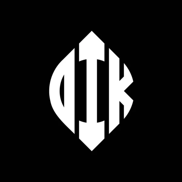 Dik Cirkel Bokstav Logotyp Design Med Cirkel Och Ellips Form — Stock vektor