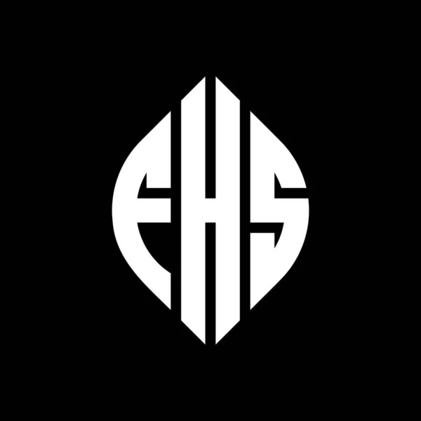 Fhs Circle Letter Logo Design Circle Ellipse Shape Fhs Ellipse — Stock Vector