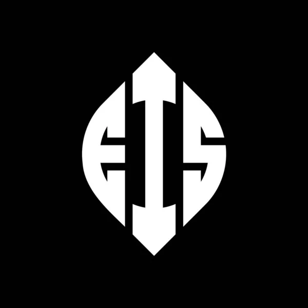 Eis Kreis Buchstabe Logo Design Mit Kreis Und Ellipsenform Eis — Stockvektor