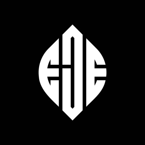 Eje Circle Letter Logo Design Circle Ellipse Shape Eje Ellipse — Stock Vector