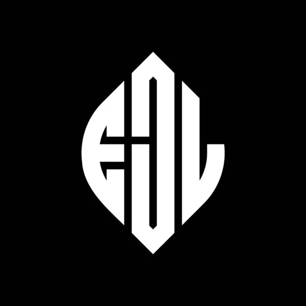 Ejl Cirkel Letter Logo Ontwerp Met Cirkel Ellips Vorm Ejl — Stockvector