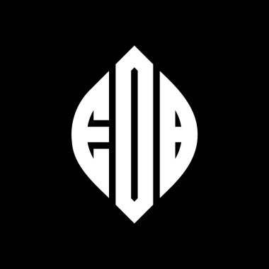 Çember ve elips şekilli EOB daire harf logosu tasarımı. EOB elips harfleri tipografik tarzda. Üç baş harf daire şeklinde bir logo oluşturuyor. EOB Çember Amblemi Soyut Monogram Harf İşaretleyici Vektörü.