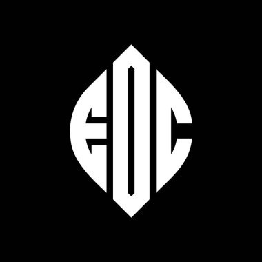 Çember ve elips şekilli EOC daire harf logosu tasarımı. Tipografik biçimli EOC elips harfleri. Üç baş harf daire şeklinde bir logo oluşturuyor. EOC Çember Amblemi Soyut Monogram Harf İşaretleyici Vektörü.