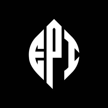 Çember ve elips şekilli EPI daire harf logosu tasarımı. EPI elips harfleri tipografik tarzda. Üç baş harf daire şeklinde bir logo oluşturuyor. EPI Çember Amblemi Soyut Monogram Harf İşaretleyici Vektörü.