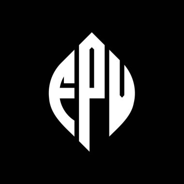 Çember ve elips şekilli FPV daire harf logosu tasarımı. Tipografik biçimli FPV elips harfleri. Üç baş harf daire şeklinde bir logo oluşturuyor. FPV Çember Amblemi Soyut Monogram Harf İşaretleyici Vektörü.