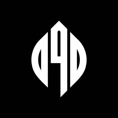 Daire ve elips şekilli DQO daire harf logosu tasarımı. DQO elips harfleri tipografik tarzda. Üç baş harf daire şeklinde bir logo oluşturuyor. DQO Çember Amblemi Soyut Monogram Harf İşaretleyici Vektörü.
