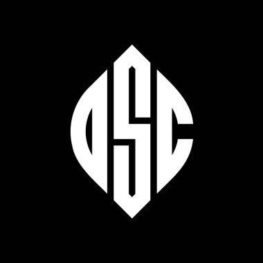 Daire ve elips şekilli DSC daire harf logosu tasarımı. DSC elips harfleri tipografik tarzda. Üç baş harf daire şeklinde bir logo oluşturuyor. DSC Çember Amblemi Soyut Monogram Harf İşaretleyici Vektörü.