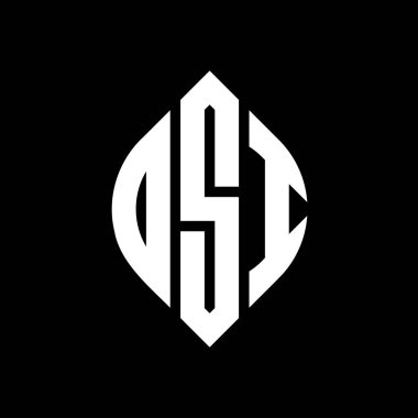 Daire ve elips şekilli DSI daire harf logosu tasarımı. Tipografik biçimli DSI elips harfleri. Üç baş harf daire şeklinde bir logo oluşturuyor. DSI Çemberi Amblemi Soyut Monogram Harf İşaretleyici Vektörü.