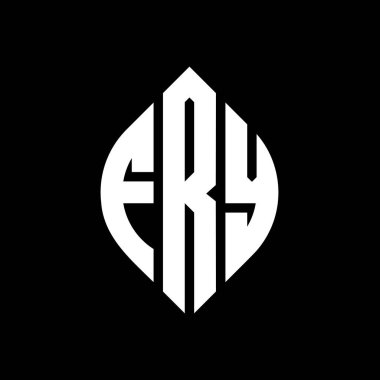 Çember ve elips şekilli FRY daire harf logosu tasarımı. Typographic tarzında FRY elips harfleri. Üç baş harf daire şeklinde bir logo oluşturuyor. FRY Çemberi Amblemi Soyut Monogram Harf İşaretleme Vektörü.