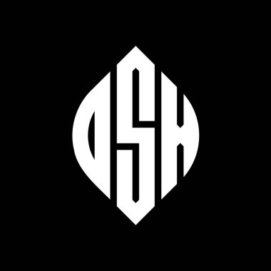 Daire ve elips şekilli DSX daire harf logosu tasarımı. Tipografik biçimli DSX elips harfleri. Üç baş harf daire şeklinde bir logo oluşturuyor. DSX Çember Amblemi Soyut Monogram Harf İşaretleyici Vektörü.