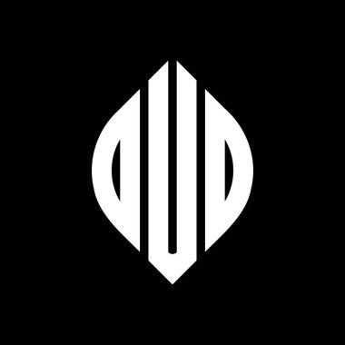Çember ve elips şekilli DUD daire harf logosu tasarımı. DUD elips harfleri tipografik tarzda. Üç baş harf daire şeklinde bir logo oluşturuyor. DUD Çember Amblemi Soyut Monogram Harf İşaretleme Vektörü.