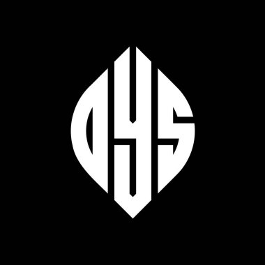Daire şeklinde ve elips şekilli DYS daire şeklinde harf logosu tasarımı. Tipografik biçimli DYS elips harfleri. Üç baş harf daire şeklinde bir logo oluşturuyor. DYS Çember Amblemi Soyut Monogram Harf İşaretleme Vektörü.