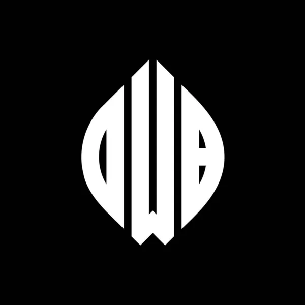 Diseño Del Logotipo Letra Del Círculo Dwb Con Forma Círculo — Archivo Imágenes Vectoriales