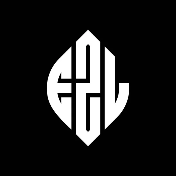 Ezl Cirkel Letter Logo Ontwerp Met Cirkel Ellips Vorm Ezl — Stockvector