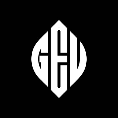 Çember ve elips şekilli GEU daire harf logosu tasarımı. Tipografik tarzda GEU elips harfleri. Üç baş harf daire şeklinde bir logo oluşturuyor. GEU Çember Amblemi Soyut Monogram Harf İşaretleme Vektörü.