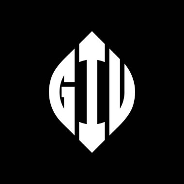 GIU daire harf logosu dizaynı. Çember ve elips şeklinde. Typographic tarzı GIU elips harfleri. Üç baş harf daire şeklinde bir logo oluşturuyor. GIU Çember Amblemi Soyut Monogram Harf İşaretleme Vektörü.