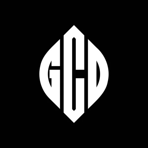 Дизайн Логотипу Літери Gco Колом Формою Еліпса Літери Еліпса Gco — стоковий вектор