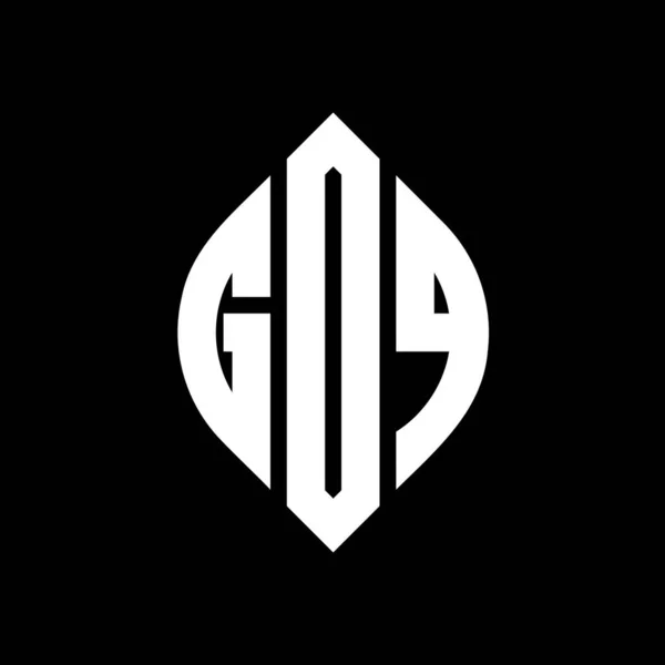 Gdq Círculo Carta Logotipo Design Com Forma Círculo Elipse Gdq — Vetor de Stock