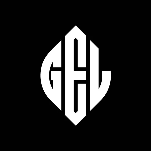 Gel Circle Letter Logo Design Circle Ellipse Shape Gel Ellipse — Stock Vector