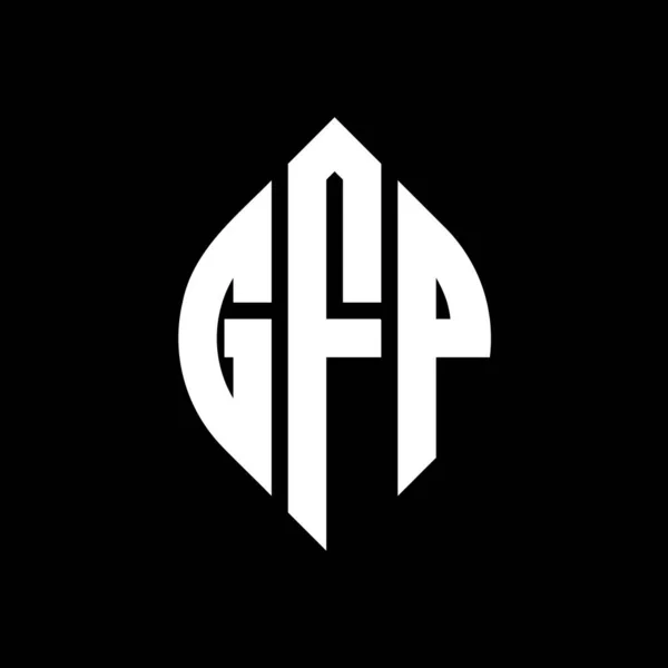 Diseño Del Logotipo Letra Del Círculo Gfp Con Forma Círculo — Vector de stock