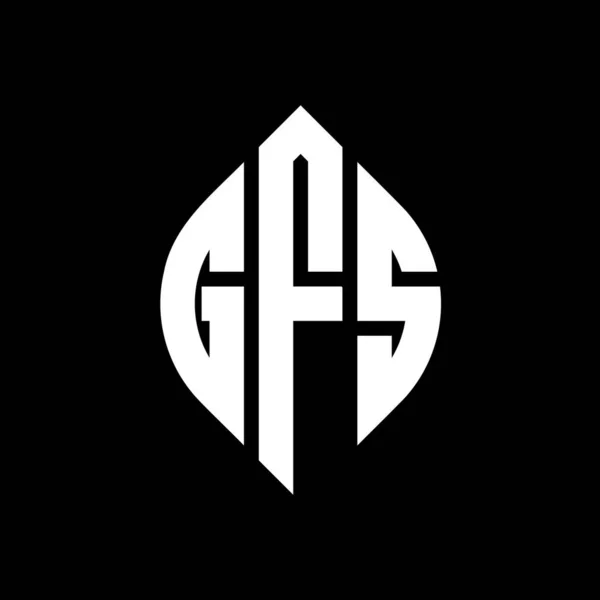 Diseño Del Logotipo Letra Del Círculo Gfs Con Forma Círculo — Vector de stock