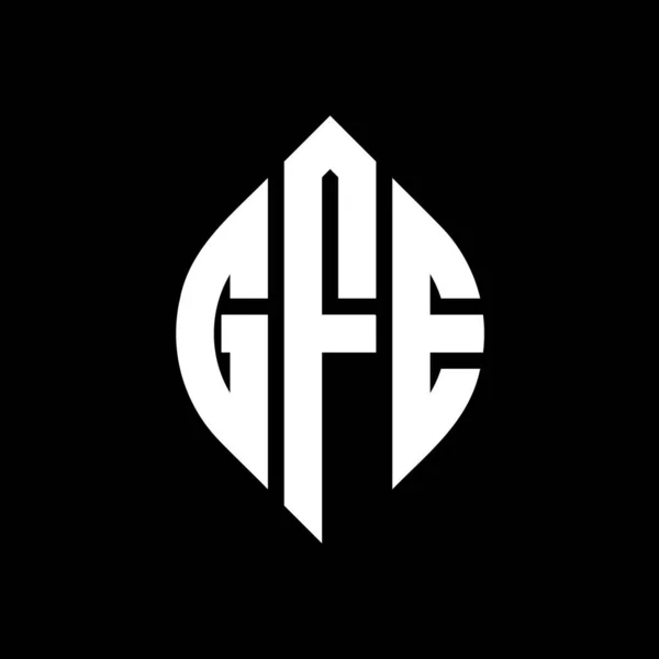 Diseño Del Logotipo Letra Del Círculo Gfe Con Forma Círculo — Vector de stock