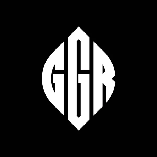 Ggr Cirkel Letter Logo Ontwerp Met Cirkel Ellips Vorm Ggr — Stockvector
