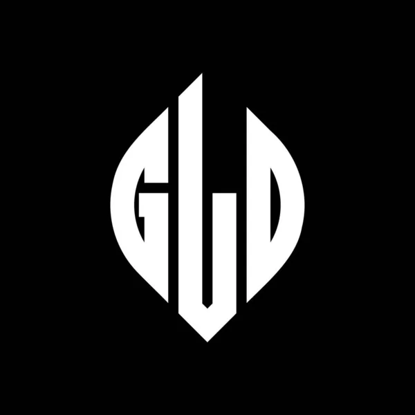 Glo Circle Letter Logo Design Circle Ellipse Shape Glo Ellipse — Stock Vector