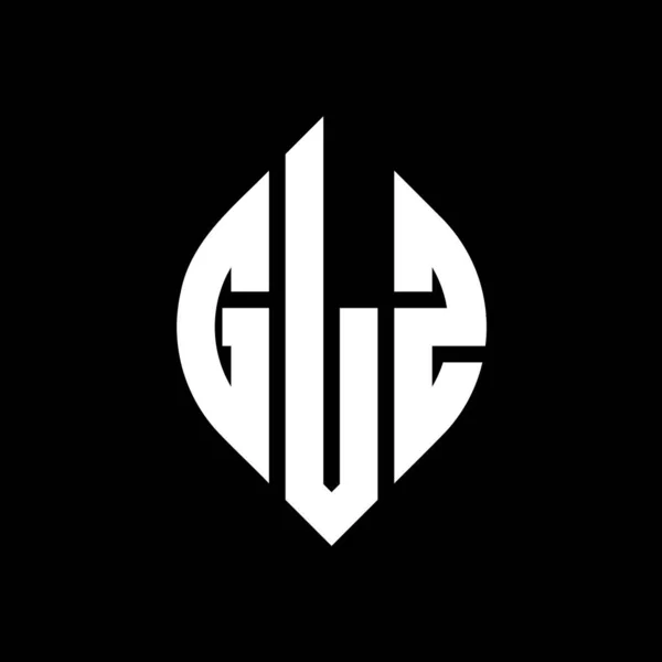 Glz Circle Letter Logo Design Circle Ellipse Shape Glz Ellipse — Stock Vector