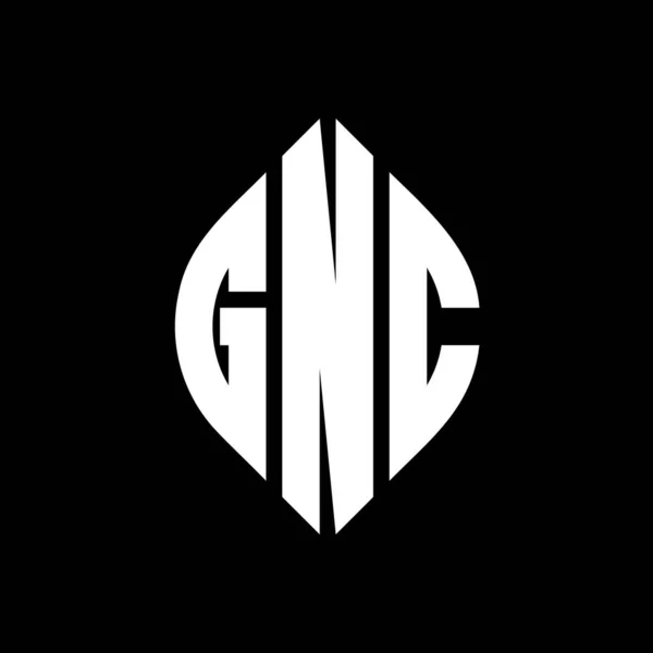 Diseño Logotipo Letra Círculo Gnc Con Forma Círculo Elipse Gnc — Archivo Imágenes Vectoriales